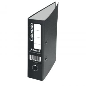 Rexel Colorado Lever Arch File Plastic 80mm Spine A4 Black Ref