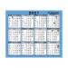 At-A-Glance 2021 Wall/Desk Calendar Year to View Gloss Board Binding 254x210mm White/Blue Ref 930 2021