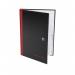 Black n Red A5 Casebound Hardback A-Z Notebook Ruled 192 Pages 159016