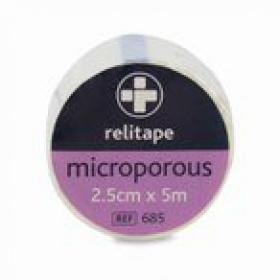 Relitape microporous tape 2.5cm x 5m Each 159028