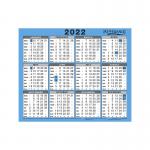 At-A-Glance 2022 Wall/Desk Calendar Year to View Gloss Board Binding 254x210mm White/Blue Ref 930 2022 159030