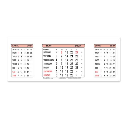 AtAGlance 2024 Refill Dates for Three Months 159083 Calendars