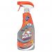 The photograph shows a bottle of SC Johnson Washroom and Toilet Cleaning Mr Muscle Adv Platinum Bathroom, with a capacity of 500ml. The label on the bottle reads Each and 159087. The product is designed specifically for washrooms and toilets, and is known for its effectiveness in cleaning and freshening up bathrooms. The sleek bottle design features the iconic Mr Muscle logo and a vibrant color scheme. The product promises sparkling and germ-free results, making it a popular choice for household and commercial use.