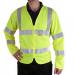 Click Fire Retardant Hi-Vis Jerkin Long Slv Small Saturn Yellow Ref CFRPKJSYS *Up to 3 Day Leadtime*