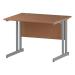 Trexus Rectangular Desk Silver Cantilever Leg 1000x800mm Beech Ref I000282