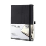 Sigel Conceptum Notebook Hard Cover Lined And Numbered 194 Pages Black Ref CO118 159745