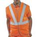 B-Seen High Visibility Railspec Vest Polyester Large Orange Ref RSV02PL *Up to 3 Day Leadtime*