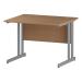 Trexus Rectangular Desk Silver Cantilever Leg 1000x800mm Oak Ref I000805