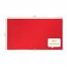 Nobo 40 inch Widescreen Felt Board 890x500mm Red Ref 1905311