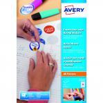 Avery E3613 Round Reward Stickers Self Adhesive 40 mm White 8 Sheets of 24 Labels 161204