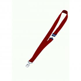 Durable Textile Name Badge Lanyards 20x440mm with Safety Closure Red Ref 813703 Pack of 10 161408