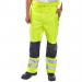 B-Seen Contrast Trousers Hi-Vis Waterproof 3XL Saturn Yellow Ref BD85SY3XL *Up to 3 Day Leadtime*