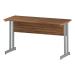 Trexus Rectangular Slim Desk Silver Cantilever Leg 1400x600mm Walnut Ref I001911