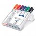 Staedtler 351 Marker Dry-wipe Whiteboard Locked Tip 2mm Line Wallet Assorted Ref 351 WP6 [Pack 6] 161757