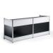 Trexus Reception Desk 2485x1030x25mm High Gloss Black Ref I000737