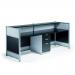 Trexus Reception Desk 2485x1030x25mm High Gloss Black Ref I000737