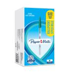 Paper Mate Ball Point Pen 1.0mm Capped Green Ref 2084420 [Box 50]  162088