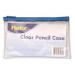 Helix Clear Pencil Cases With Assorted Coloured Zip Tops Size - 200 x 125mm 162150