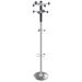 5 Star Facilities Decorative Coat Stand with Umbrella Holder 8 Pegs 3 Hooks Base 380mm Height 1840mm Grey