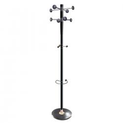 Cheap Stationery Supply of 5 Star Facilities Decorative Coat Stand Umbrella Holder 8 Pegs 3 Hooks Base 380mm Height 1840mm Black 162378 Office Statationery