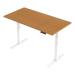 Trexus Sit Stand Desk Height-adjustable White Leg Frame 1600/800mm Oak Ref HA01039