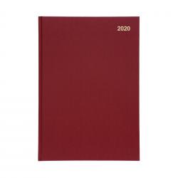 Cheap Stationery Supply of 5 Star Office 2020 Diary Two Days to Page Casebound and Sewn Vinyl Coated Board A4 297x210mm Red Office Statationery