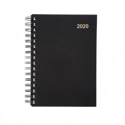 Cheap Stationery Supply of 5 Star Office 2020 Diary Day to Page Wirobound Vinyl Coated Board A5 210x148mm Black Office Statationery