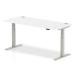 Trexus Sit Stand Desk With Cable Ports Silver Legs 1800x800mm White Ref HA01092