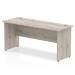 Trexus Slim Rectangular Desk Panel End Leg 1600x600mm Grey Oak Ref I003090