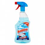 The photograph captures a bottle of Reckitt Benckiser Group plc Window Cleaning Windolene 4Action Glass & Shiny Surfaces Cleaner Spray, with its sleek packaging and vibrant label. The 750ml bottle stands tall, promising a powerful and efficient cleaning experience.