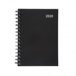 Cheap Stationery Supply of 5 Star Office 2020 Diary Week to View Wirobound Vinyl Coated Board A5 210x148mm Black Office Statationery