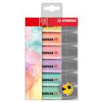 Stabilo Boss Pastel Highlighters Chisel Tip 2-5mm Pastel Assorted Ref 70/6-2 [Pack 6] 164329