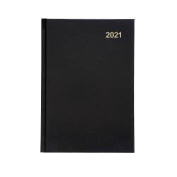 Cheap Stationery Supply of 5 Star Office 2021 Diary Day to Page Casebound and Sewn Vinyl Coated Board A5 210x148mm Black 164370 Office Statationery