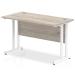 Trexus Rectangular Slim Desk White Cantilever Leg 1200x600mm Grey Oak Ref I003068