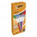 BIC 4 Colours Shine Ballpoint Pens 1.0mm Tip Assorted Metallic Barrels Ref 964775 [Pack 12] 164414