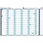 Sasco 2024 Value Year Wall Planner, Blue, Board Mounted 2410236 [Each] 164754