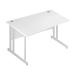 Trexus Wave Desk Left Hand White Cantilever Leg 1400mm White Ref I002341
