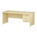 Trexus Rectangular Desk Panel End Leg 1800x800mm Fixed Pedestal 3 Drawers Maple Ref I002483