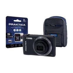 Cheap Stationery Supply of Praktica Z212 Digital Camera Kit Wide 12x Optical Zoom 20MP Case & 8GB SD card Black Z212-BK 8GBCASE Office Statationery