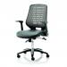 Sonix Relay Task Operator Chair With Arms Leather Seat Back Silver Ref OP000118