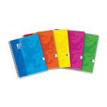 Oxford Soft Touch Wirebound A4 Assorted Colours Ref 400109986 [Pack 5] 165646