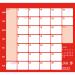 5 Star Office 2023 Wall Calendar Month to View Wirebound 135gsm Paper 249x231mm White/Red. 165964