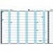 Sasco 2024 Value Year Wall Planner with wet wipe pen & sticker pack, Blue, Poster Style 2410237 [Each] 165985