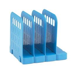 Cheap Stationery Supply of Avery Standard Range 1136 Modular Interlocking Book Rack with 4 Sections (Blue) 1136BLUE Office Statationery