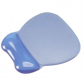 Mouse Mat Pad Wrist Rest Non Skid Easy Clean Soft Gel Transparent Blue 166128