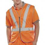 B-Seen High Visibility Railspec Standard Vest XL Orange Ref RSV02XL *Up to 3 Day Leadtime* 166373