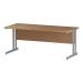 Trexus Rectangular Desk Silver Cantilever Leg 1800x800mm Oak Ref I000809