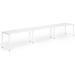 Trexus Bench Desk 3 Person Side to Side Configuration White Leg 4200x800mm White Ref BE395