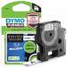 The photograph shows a sleek Newell Brands Dymo Label Maker, accompanied by Dymo Durable Labels on a D1 Tape. The labels are 12mm wide and 5.5 meters long, in a crisp white color. They boast resistance to temperature, UV rays, and water, making them ideal for organization and labeling projects.