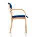 Trexus Wood Frame Conference Chair With Arms Blue 450x490x450mm Ref BR000085